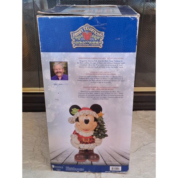 JIM SHORE 17” inch Mickey Mouse Old St. Mick Christmas Holiday Greeter By Disney - Picture 5 of 13